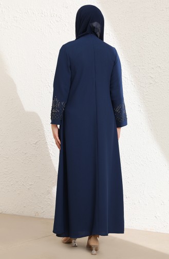 Indigo Hijab-Abendkleider 0008-01