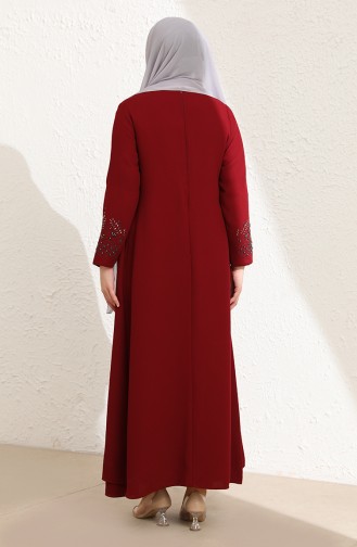 Claret red İslamitische Avondjurk 0008-05