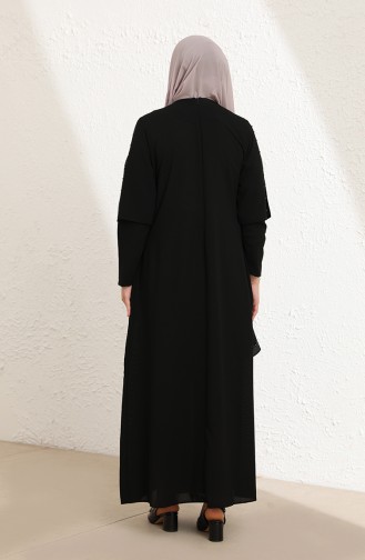 Schwarz Hijab-Abendkleider 4003-04