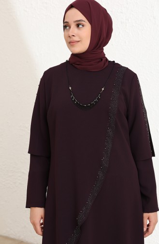 Lila Hijab-Abendkleider 4003-05
