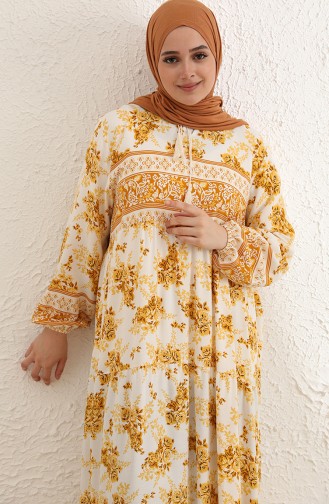 Robe Hijab Moutarde 5074-01