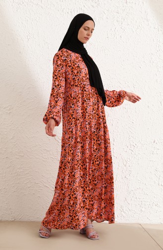 Orange Hijab Dress 1780-01