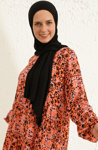 Orange Hijab Dress 1780-01
