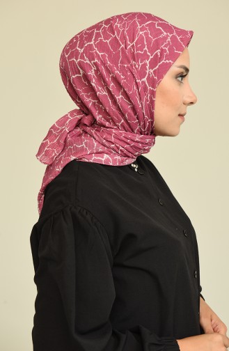Desenli Mio Eşarp 13180-20 Fuşya 13180-20