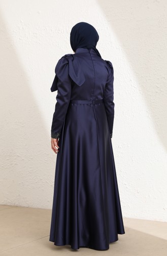 Dunkelblau Hijab-Abendkleider 6035-05