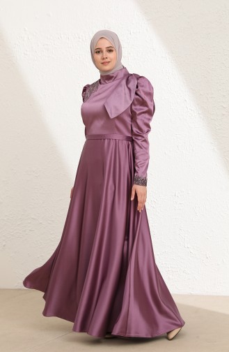 Violet Hijab Evening Dress 6035-08