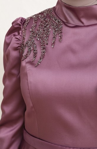 Violet Hijab Evening Dress 6035-08