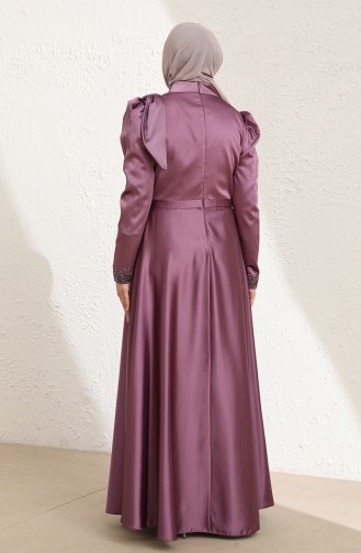 Violet Hijab Evening Dress 6035-08