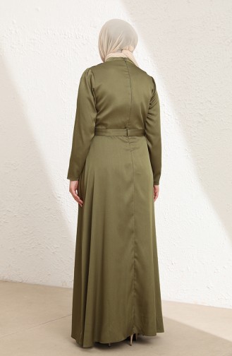 Khaki Hijab-Abendkleider 6037-02