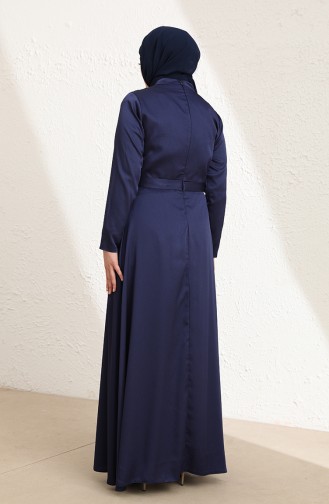 Habillé Hijab Bleu Marine 6037-03