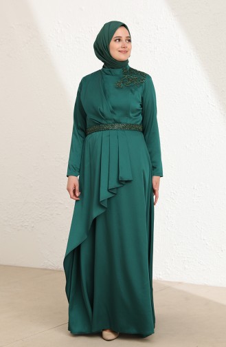 Habillé Hijab Vert emeraude 6037-05