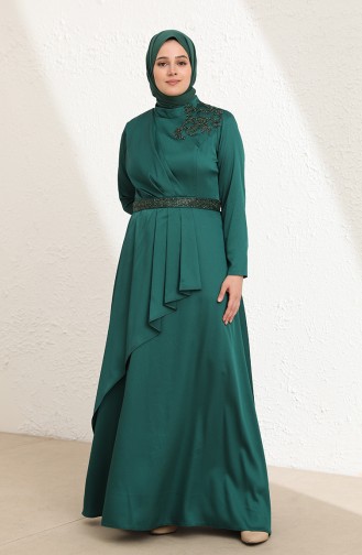 Habillé Hijab Vert emeraude 6037-05