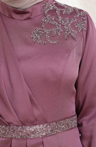 Violet Hijab Evening Dress 6037-06
