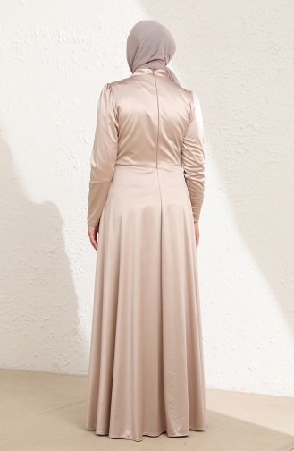 Beige Hijab-Abendkleider 6039-01