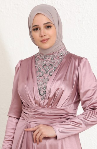 Gems Hijab Evening Dress 6039-03