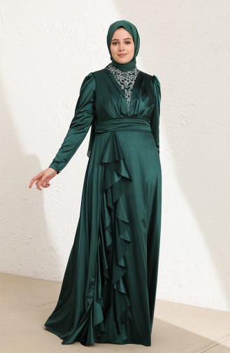 Habillé Hijab Vert emeraude 6039-05