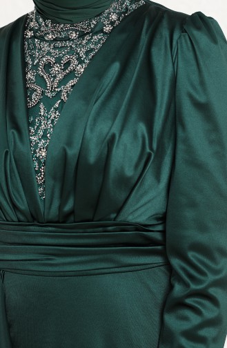 Smaragdgrün Hijab-Abendkleider 6039-05