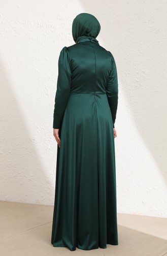 Emerald Green Hijab Evening Dress 6039-05