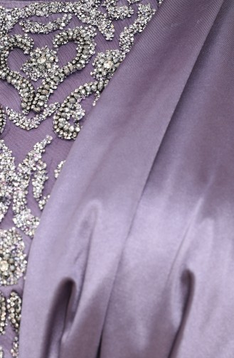 Violet Hijab Evening Dress 6039-06