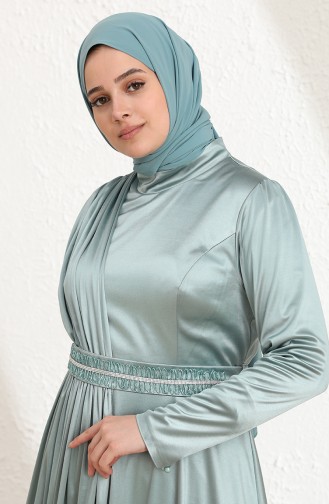 Robe de Soirée Grande Taille 6040-02 Vert Noisette 6040-02