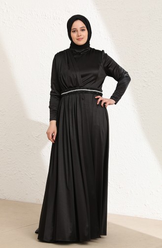 Habillé Hijab Noir 6040-04