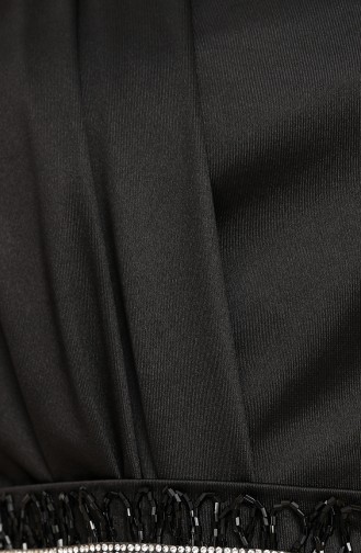 Schwarz Hijab-Abendkleider 6040-04