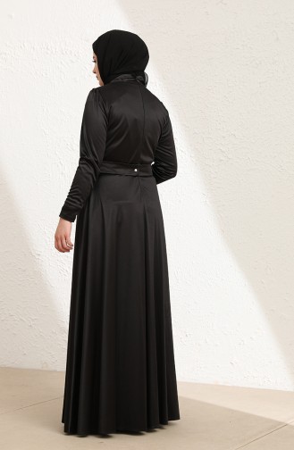 Habillé Hijab Noir 6040-04