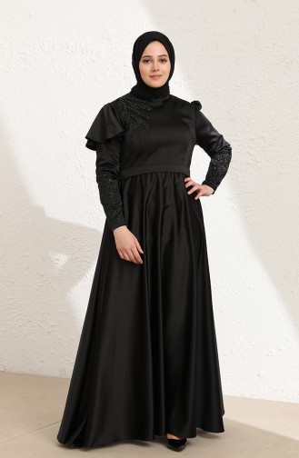 Robe de Soirée Grande Taille 6043-02 Noir 6043-02