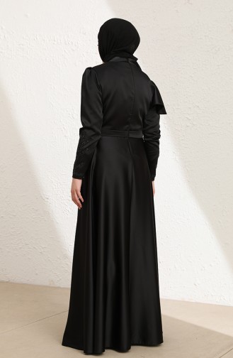 Schwarz Hijab-Abendkleider 6043-02