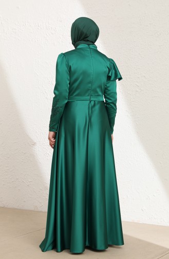 Smaragdgrün Hijab-Abendkleider 6043-03