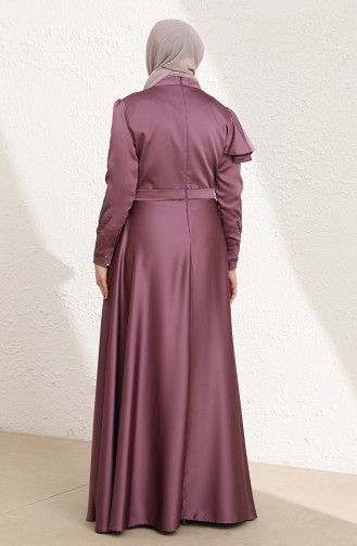 Violet Hijab Evening Dress 6043-04