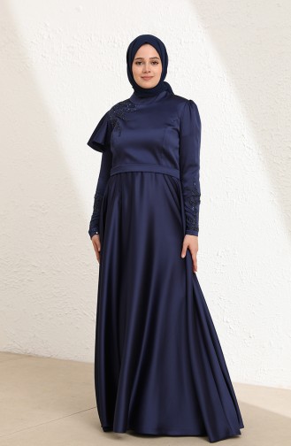 Dunkelblau Hijab-Abendkleider 6043-05