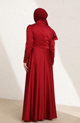 Robe de Soirée Grande Taille 6043-06 Bordeaux 6043-06