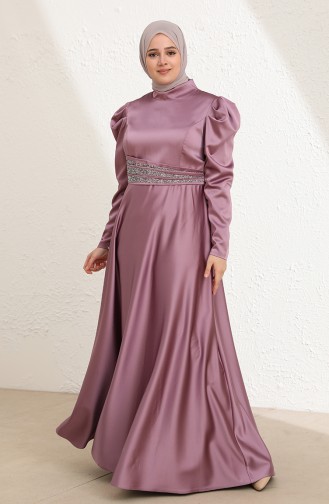 Violet Hijab Evening Dress 6044-01
