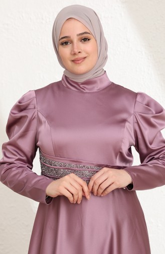 Violet Hijab Evening Dress 6044-01