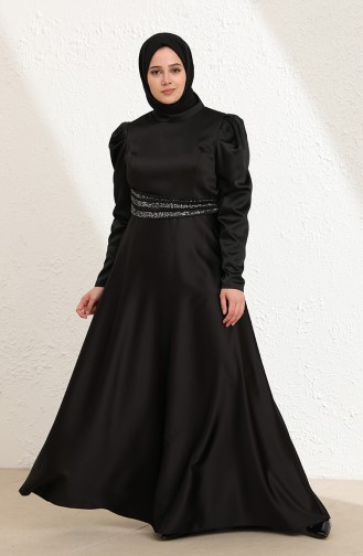 Habillé Hijab Noir 6044-02