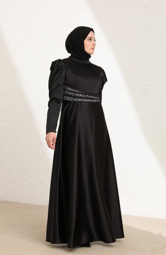 Habillé Hijab Noir 6044-02