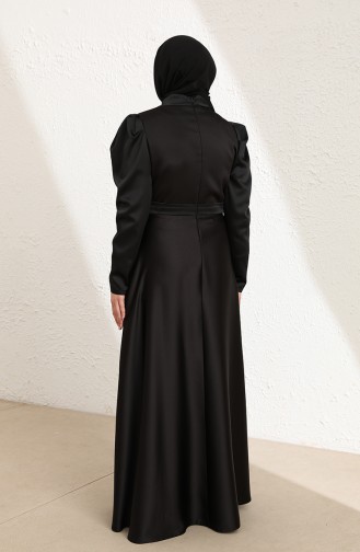 Schwarz Hijab-Abendkleider 6044-02