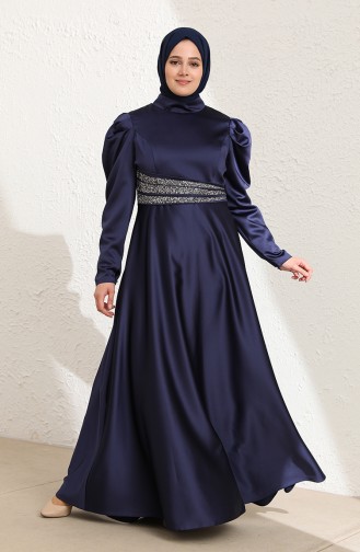 Habillé Hijab Bleu Marine 6044-03