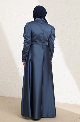 Indigo Hijab Evening Dress 6044-05