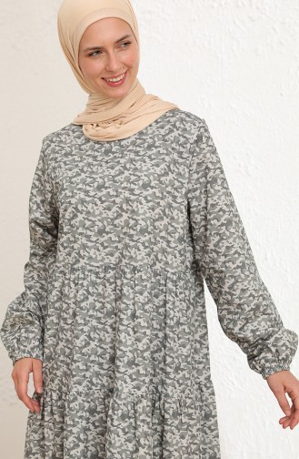 Khaki Hijab Kleider 1783-01