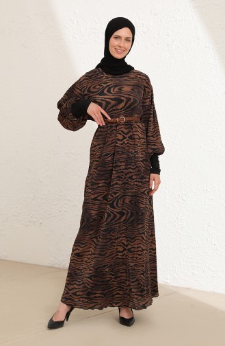 Brown Hijab Dress 0132-01