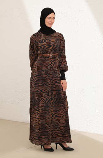 Brown Hijab Dress 0132-01