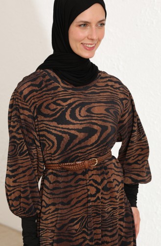 Braun Hijab Kleider 0132-01