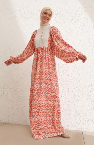Orange Hijab Dress 228430-01