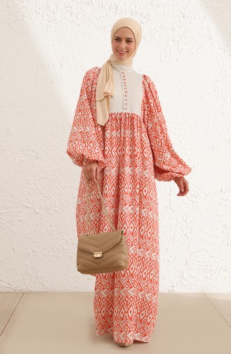 Orange Hijab Dress 228430-01