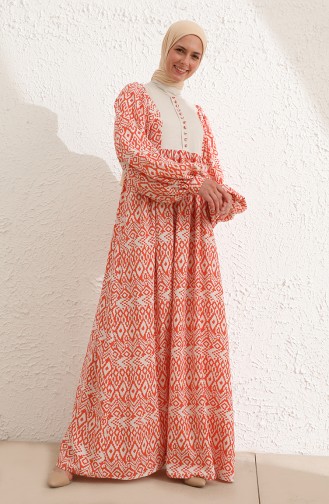 Orange Hijab Dress 228430-01