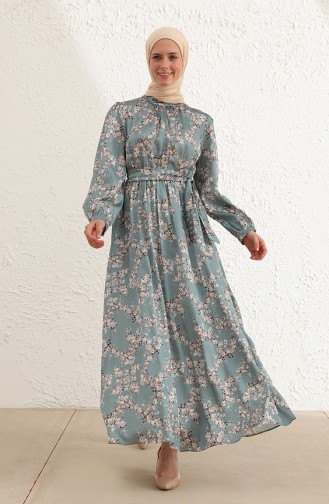 Green Almond Hijab Dress 0041-02