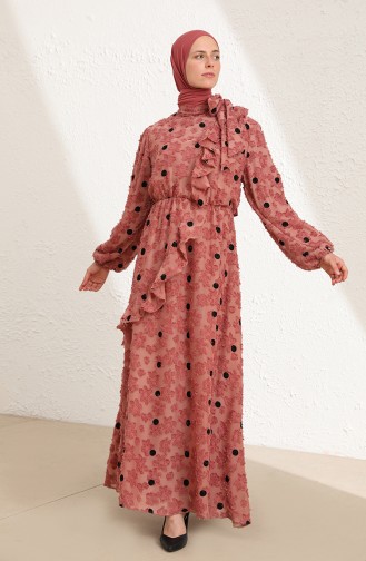 Beige-Rose Hijab Kleider 2022-05