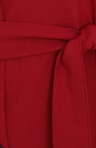 Claret Red Hijab Dress 3637-01